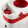 The multi-functional rotating mop bucket with red and white color scheme is a household floor cleaning wonder and an easy cleaning and mopping tool Application Scenario